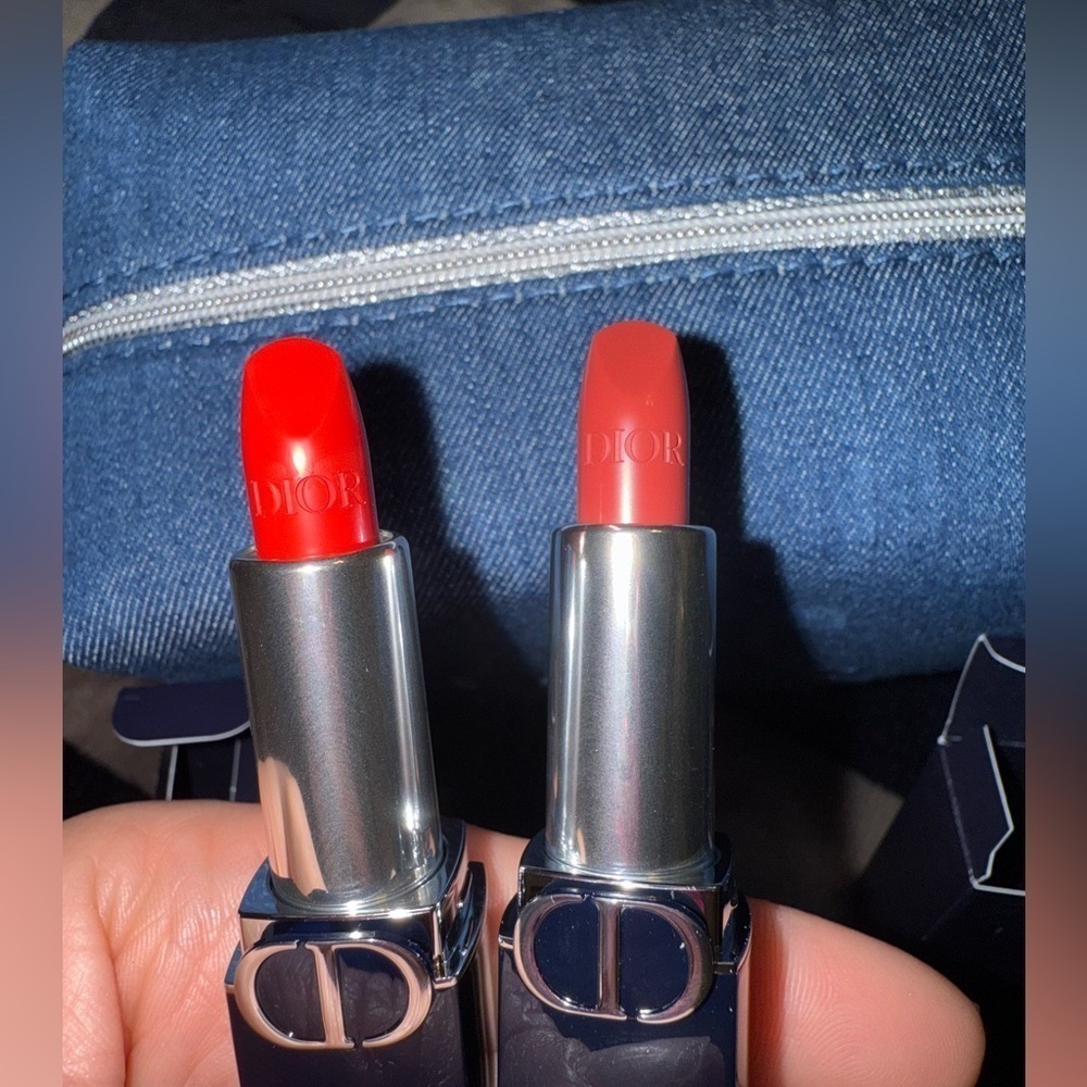 Dior Denim Accessor Bag + 2 Lipsticks - Picture 5 of 9